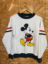 Vintage 90s white grey red Mickey Mouse Disney crew neck sweater size small